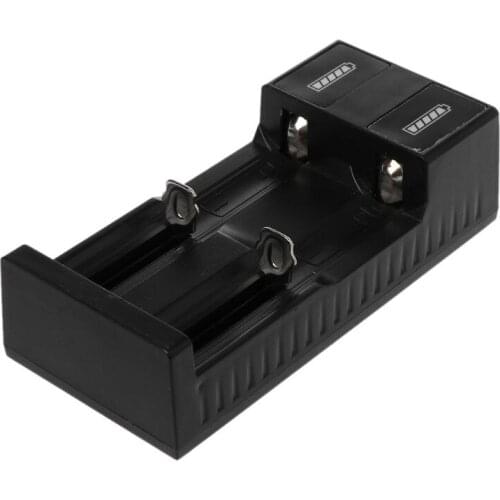 Battery Charger USB Charging 5V 1A Rechargeable 18650 26650 14500 10440 Li-on Batteries 2 Slots Portable 28TB