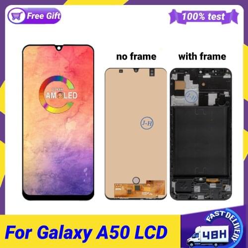 AMOLED For Samsung A 50 lcd For Samsung Galaxy A50 2019 A505F/DS A505F A505FD A505A LCD Display Touch Screen Digitizer Assembly
