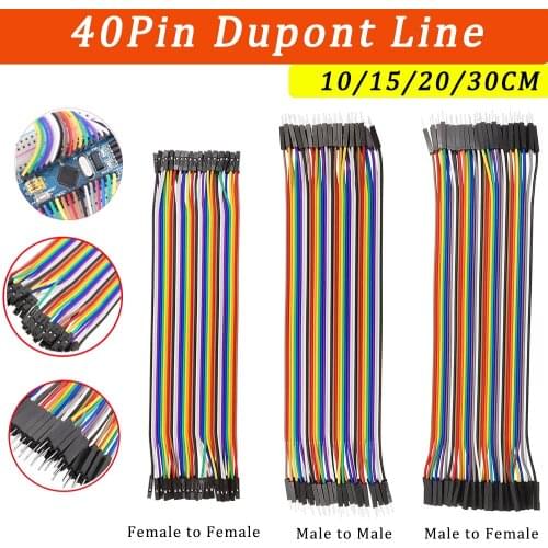 1Pcs 40Pin Jumper Wire Connector 40Pin Rainbow Male to Male/Male to Female/Female to Female Jumper Cable Connection Line DIY Kit