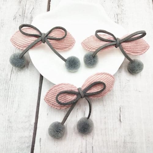 10pcs/lot Wool felt Bow knot Patches DIY Handmde Accessories For kids clothes Cartoon Childrens hair clip Accessories