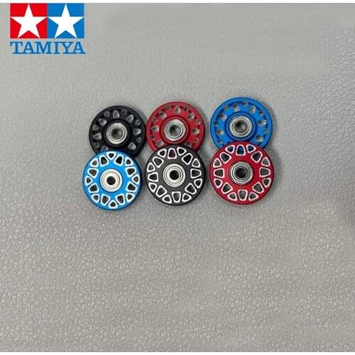 2Pcs Tamiya Mini 4WD Car Parts CNC Anode 13mm Aluminum Alloy Guide Rollers Hollow Bearing Anti-tilt Guide Wheel 15437