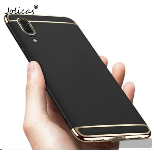 3 in 1 Plating Case For Huawei Nova 4 3i Y7 P Smart 2019 P30 P20 Lite Mate 20 Pro Honor 8X 8C 7A 7C 5.7 V20 Hard PC Cover Capa