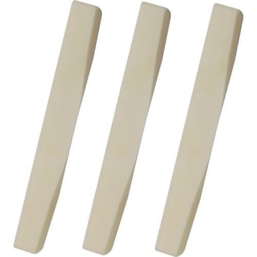 3x 1pc Cattle Bone Bridge Saddle for Acoustic Guitar 75mm