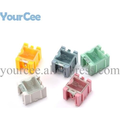 50 pcs DIY Electronic Kit Components Box Laboratory Storage Box IC SMT SMD White Yellow Blue Green Red 32.7*26*21.5mm