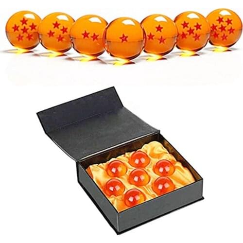 7pcs/set Dragon Ball 3.5CM Crystal Balls Goku Balls Complete Stars Classic Action Figures Toys Exquisite Boxed Collective Gifts