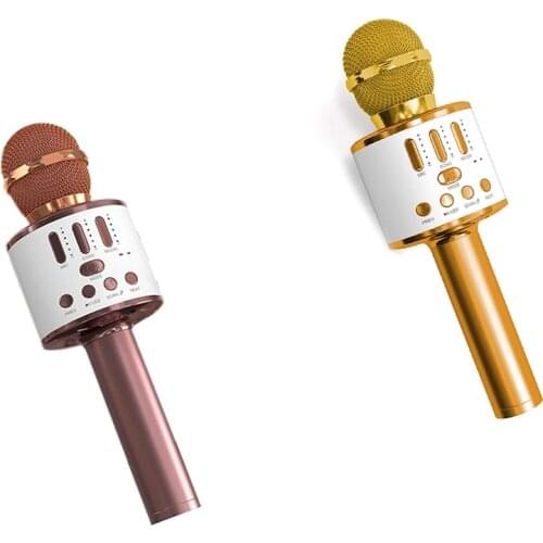 Bluetooth Wireless Karaoke Microphone, Portable Handheld Karaoke Mic Speaker Machine with LED Lights