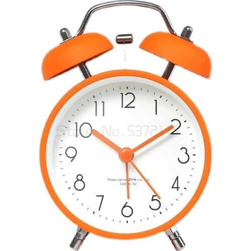 Simple Nordic alarm clock students use wake-up artifact big bell bedside clock desk fashion decoration