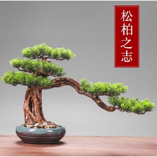 Household pine bonsai simulation bonsai tree tea desk desk business gifts furnishing articles home decoration accessories