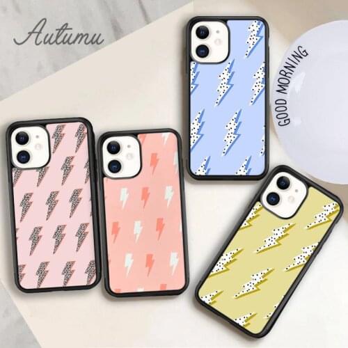 Lighting Bolt Phone Case for iPhone 11 12 Pro Max mini X XR XS SE 2020 5 6S 7 8 Plus Samsung Galaxy S8 S9 S10 Cover shell