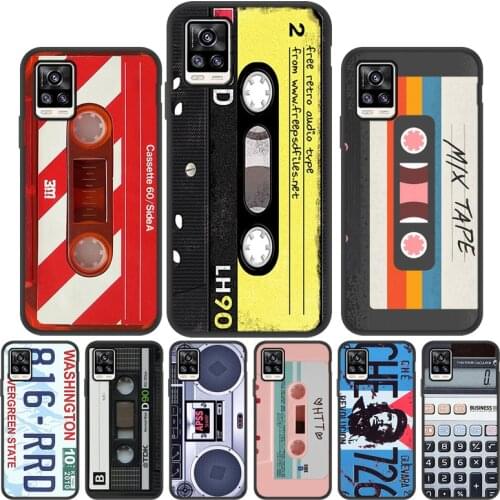 Retro Cassette Tape Case For Vivo IQOO 5 Pro Cases For Vivo IQOO NEO 3 Z1X V20 SE V9 V7 Plus V19 V15 S1 Pro V11I V11 S7 S6 Cover
