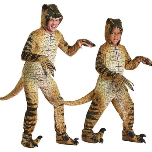 Kids Adult Tyrannosaurus Dinosaurus Kostuums Jongens Halloween Cosplay Kostuums Dino Pretend Game Party Rollenspel Dress Up