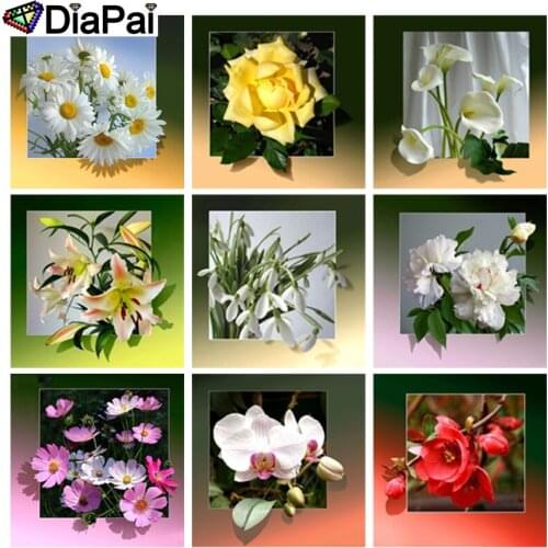 DIAPAI Full diamond Painting "Flower landscape" Resin Drill Embroidery 5D Diy Diamond Painting Handmade Cross Stitch gift