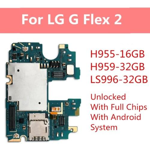 Mainboard For LG G Flex 2 Motherboard H955 H950 H959 LS996 Unlocked Motherboard With Full Chips Replacement Logic Borad Free Shi