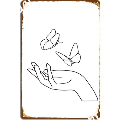 Cute Minimalist Metal Sign Cinema Garage Bar Cave Create Poster Tin Sign Posters