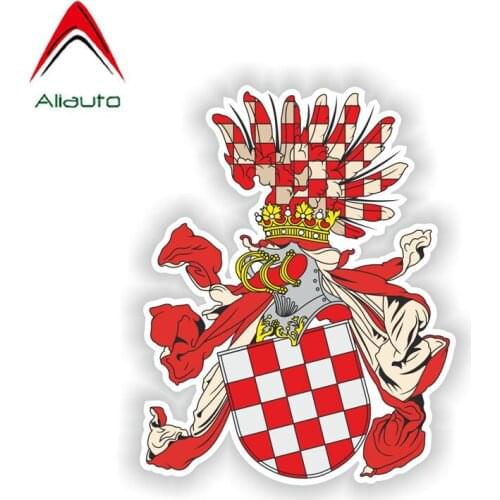 Aliauto Personality Creative Car Sticker Croatia Crown Land Coat of Arms Helmet Motorcycle Sunscreen Anti-UV Decal,10cm*13cm