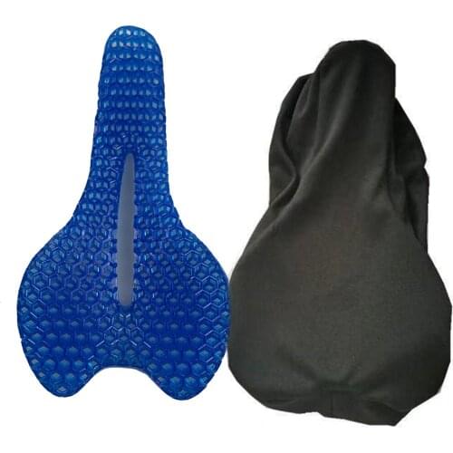 MTB Mountain Bike Cycling Thickened Extra Comfort Ultra Soft Silicone 3D Gel Pad Cushion Cover Bicycle Saddle Seat Accessories