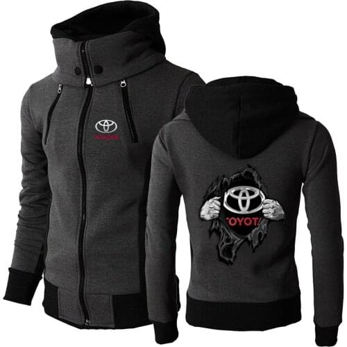 2021 Mens Toyota Comfortable Print Muscle Zipper Coat Fitness Pocket Fashion Male Harajuku Wild Sweatshirts Popular Hoodies