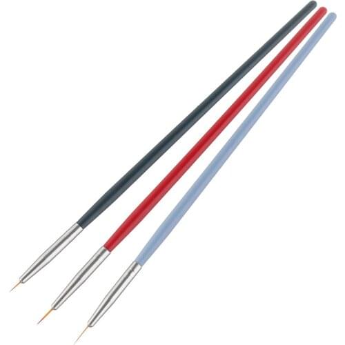 3PCS Liner oil Painng Pen brush 3D Tips DIY Acrylic Brushes Drawing Kit Flower Grid French Design Manicure Tool For Watercolor