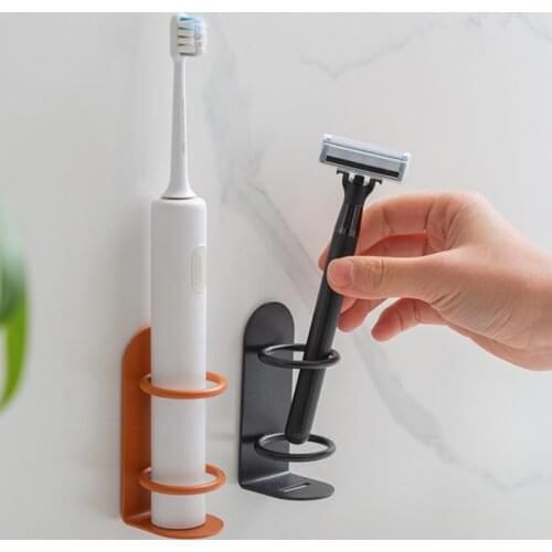 Wall-Mounted Toothpaste Holders Punch-free Electric Toothbrush Stand Rack Bathroom Shaver Iron Shelf Organizer For Oral B Bayer