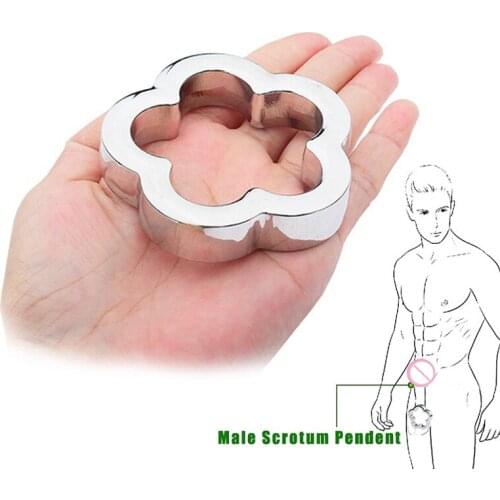 New Metal Male Ring Scrotum Stretcher Ring Cock Lock Ring Delay Ejaculation Bdsm Sex Toys For Gay Men Erotic Sexual Toys Sexshop