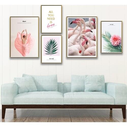 NEW Flower Nursery Wall Art Canvas Poster Prints Wall Pictures For Bathroom Creative Home Decoration
