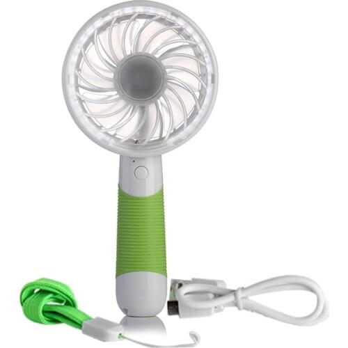 Portable USB Rechargeable Fan Mini Sports Handheld Fan Table Cooling Fan Air Conditioner for Home Office Outdoor Rotary Vane CE