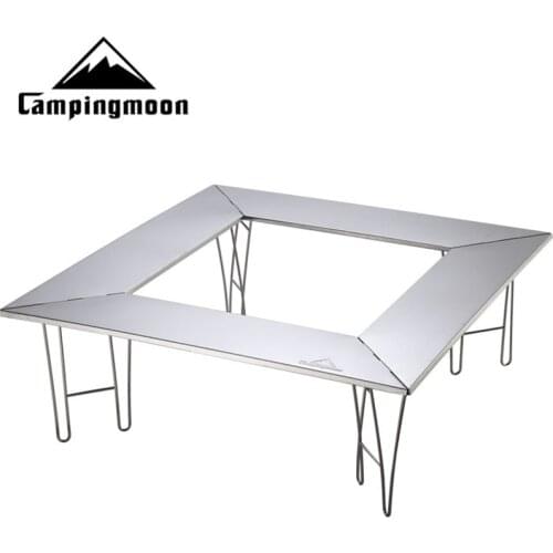 BBQ Portable Stainless Steel Foldable Table Camping Picnic Table Outdoor detachable folding barbecue folding Enclosure table