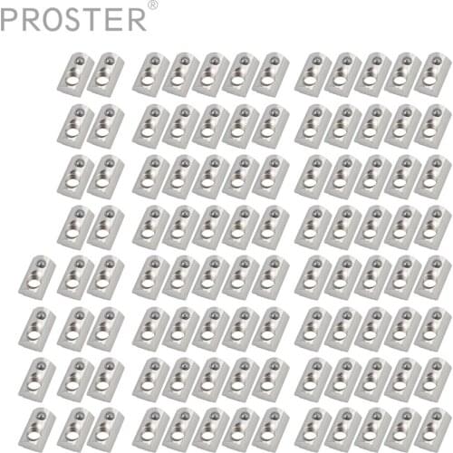 Proster for 100 pcs T-nuts Hammer head T-nut Block for groove 8 Sliding nut M8 Alu-profiles