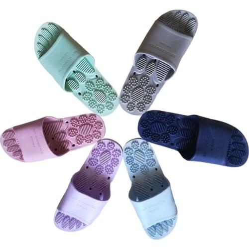 Reflexology Foot Massager Soft Bath Slippers Tension Relief Acupuncture Foot Massage Tools Non-slip Home Slippers Healthy Care
