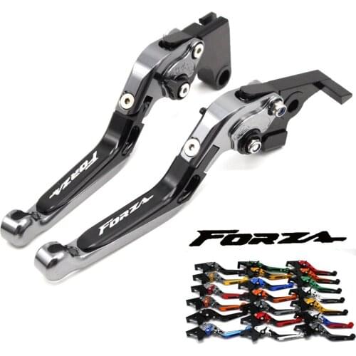 With logo For Honda FORZA Forza300 Forza250 Forza125 2010-2017 2018 CNC Motorcycle Adjust Foldable Extending Brake Clutch Levers