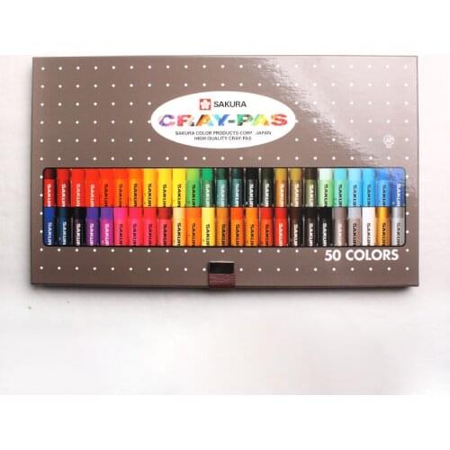 Sakura Oil Pastels Crayons 50 Color Set VP-50N Art Painting Oily Powder Stick Soft Pastel Giz Pastel Seco Ou Oleoso
