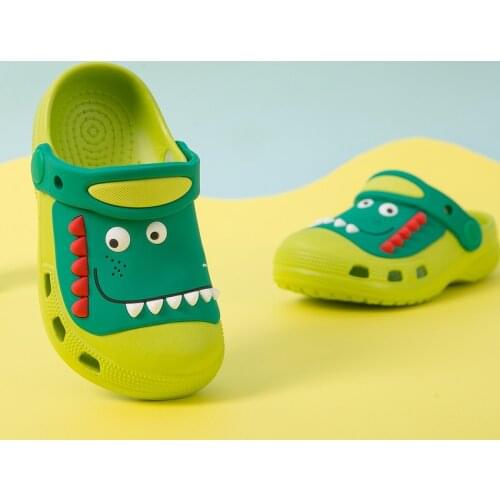 Childrens cave shoes boys 1-2-3 years old 5 dinosaur cute cartoon baby toddler slippers girl summer Waterproof breathable
