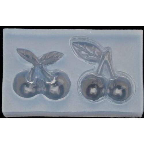 Cute Cherry Hairpin Earrings Pendant Silicone Resin Mold Jewelry Making Tools Dried Flower Resin Decorative DIY Hand Crafts