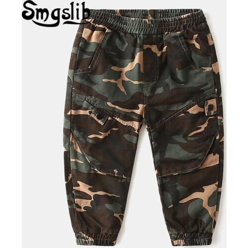 SMGSLIB 2021Spring Pants For Boys Cotton Pants For 2-6 Years Old Camouflage Pattern Cotton Sport Pants Kids Children Trousers