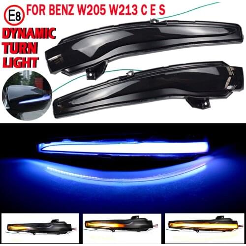 LED Repeater Light Mirror Flashing Light Side Dynamic Turn Signal Blinker For Benz W205 W213 For Mercedes Benz C E S GLC Class