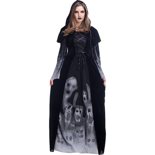 Umorden Ghostly Spirits Forgotten Souls Dress Grim Reaper Costumes for Women Halloween