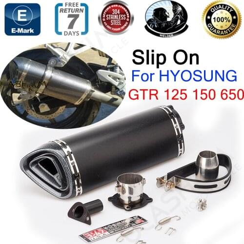51mm Universal Motorcycle Modified Scooter Slip On Exhaust Muffler For Hyosung GTR 250 GT 125 Exhaust Muffler Escape