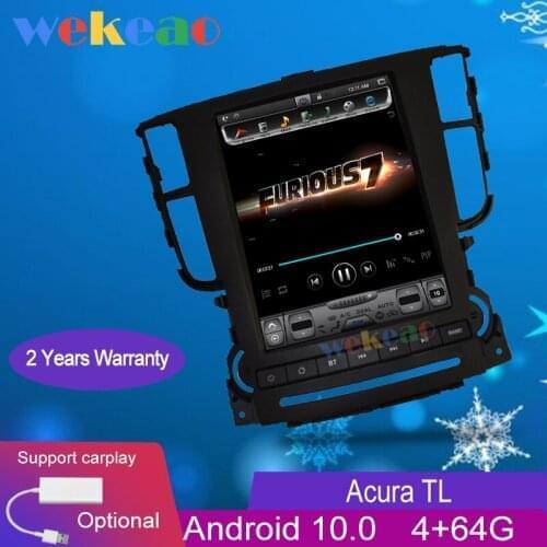 Wekeao Vertical Screen Tesla Style 9.7'' 1 Din Android 10.0 Car Dvd Multimedia Player For Acura TL Auto GPS Navigation 2004-2008