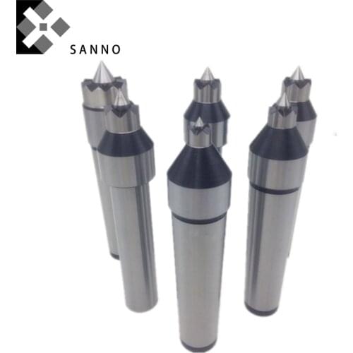 Gear hobbing machine Morse live center MT4 / straight shank expansion face dirver centers - fixed tip for cnc lathe