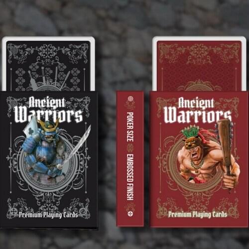 1 Deck Ancient Warriors Black Or Red Playing Cards Poker Size Deck USPCC Custom Limited Brand New Magic Props