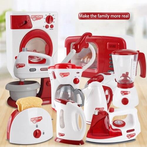 12Types 12/10 Pcs/set Pretend Play Toy Vacuum Cleaner Toy for Kids Housekeeping Cleaning Washing Machine Mini Clean Up Play Toy