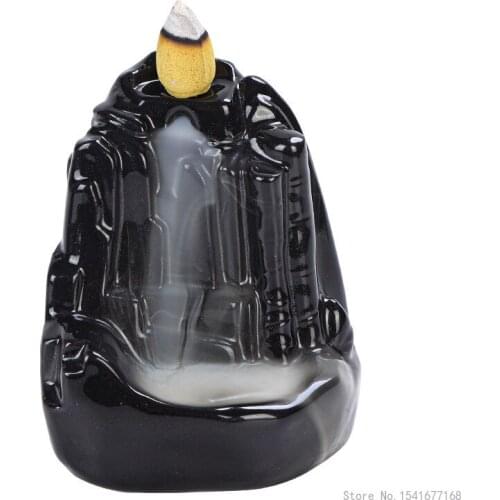 14 Styles Ceramic Pottery Incense Holder Aromatherapy Backflow Incense Burner Temple Shrine Waterfall Room Fragrance Home Decor