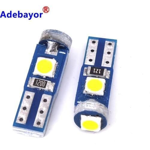 20pcs Car Led T5 3 SMD LED W3W 37 73 74 3030 Wedge Instrument Panel Speedometer Tacho Gauge Cluster Lamp Dash LED Bulbs Light