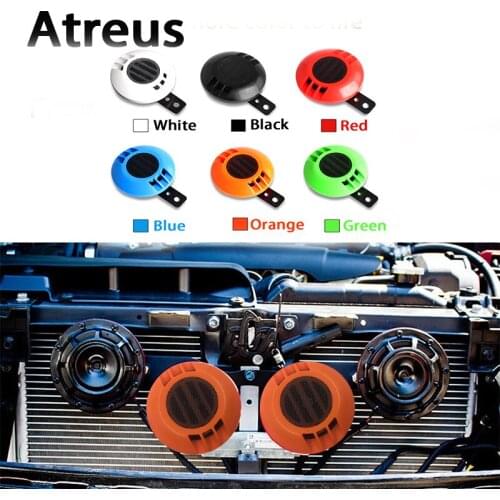 Atreus 2pcs Car styling Sticker Electric Loud Blast Tone Horn For VW polo passat b5 b6 Mazda 3 6 cx-5 Toyota corolla Ford focus
