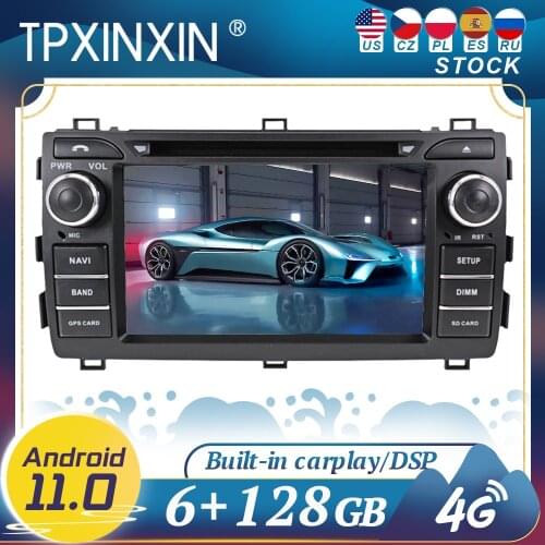Carplay For Toyota Auris 2013-2015 Android11 Car Radio Player GPS Navigation Head Unit Multimedia Stereo WIFI DSP BT