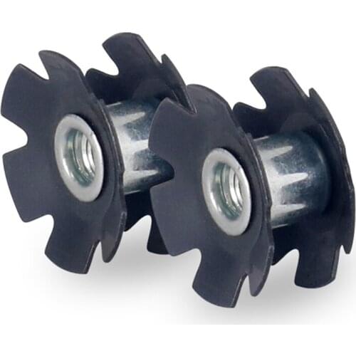 Black Durable Steer tubes 28.6mm Ahead MTB Fangled Nut Front Fork Mount Core Fastening Bolts Bike Headset Star Nuts