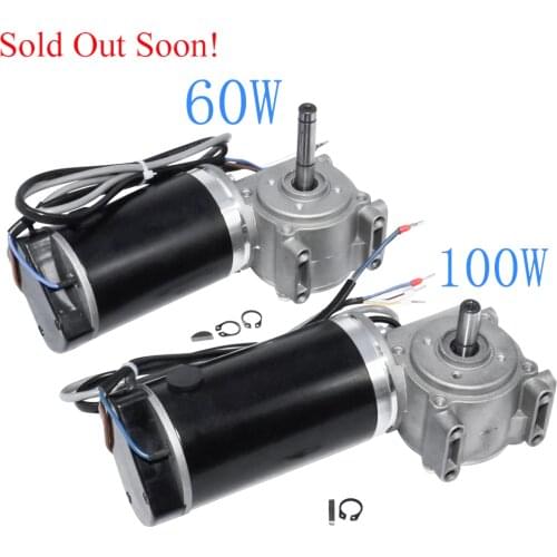 DC 24V 60W/100W Worm Gear Motor Intelligent Encoder Electric Door Motor for Hotels Automatic Door