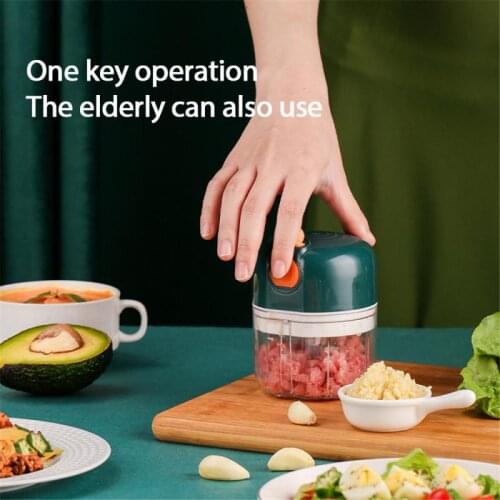 250ml Electric Kitchen Chopper Garlic Masher Meat Grinder Mini Food Garlic Vegetable Chopper Crusher Rechargeable Kitchen Tools