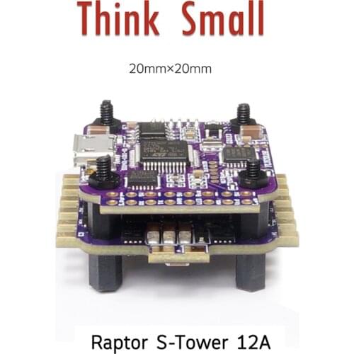 Flycolor Raptor S-Tower 12A BHeli-S 2-3S BEC 5V1A Dshot ESC with F3 Flight Controller FC happymodel Emax 20MM