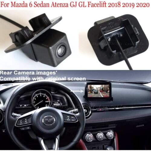For Mazda 6 Sedan Atenza GJ GL Facelift 2018 2019 28 Pins Adapter cable RCA Original Screen Compatible With 6V Rear View Camera